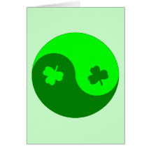 Trébol Yin Yang Tarjeton