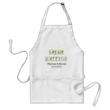 Tréboles y boda irlandés del oro delantal