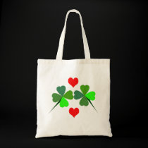Tréboles y bolso de los corazones bolsas