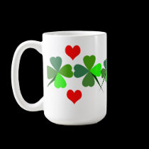 Tréboles y taza de los corazones tazas