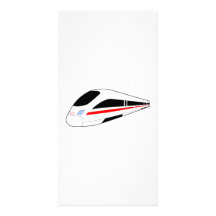 Tren de bala tarjetas con fotos personalizadas