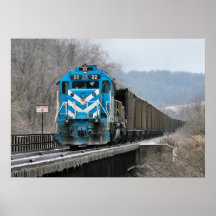 Tren de carga del invierno poster