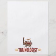 Tren de ferrocarril chistoso flyer personalizado