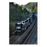 Tren de la mañana tarjetas postales