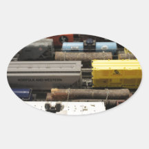 Tren del juguete calcomania ovalada