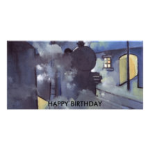 TREN DEL VAPOR TARJETAS PERSONALES CON FOTOS