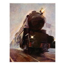 Tren en blanco de la tarde brumosa de Annoucement 