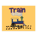Tren en las camisetas y los regalos de la pista postal