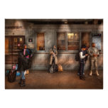 Tren - estación - esperar el tren siguiente invitación personalizada