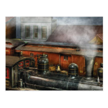 Tren - la yarda II del tren Tarjeta Postal