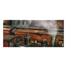 Tren - la yarda II del tren Diseño De Tarjeta Publicitaria