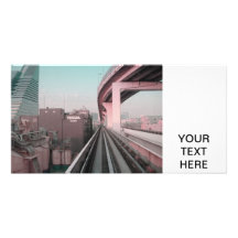 Tren moderno de Tokio Tarjeta Fotografica Personalizada