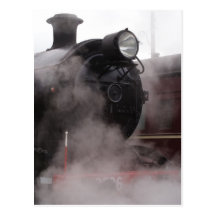 Tren negro del vapor postales