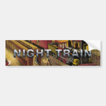 Tren nocturno de la CAMISETA Etiqueta De Parachoque