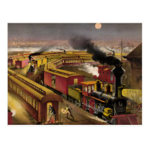 Tren nocturno de la CAMISETA Tarjeta Postal