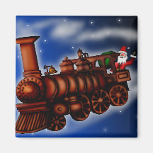 Tren Santa, imán cuadrado del vapor