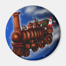 Tren Santa, imán redondo del vapor