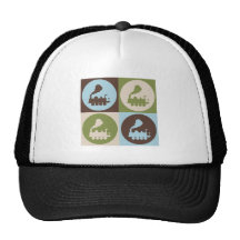 Trenes del arte pop gorro