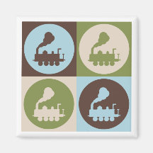 Trenes del arte pop imán para frigorífico