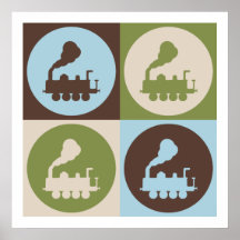 Trenes del arte pop poster