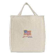 TRES ALEGRÍAS PARA EL TOTE DE LA BANDERA AMERICANA BOLSA DE LIENZO