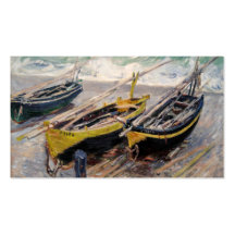 Tres barcos de pesca - Claude Monet Plantilla De Tarjeta De Negocio