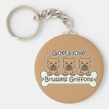 Tres Bruselas Griffons Llaveros Personalizados
