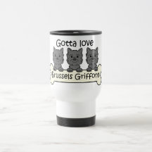 Tres Bruselas Griffons Tazas De Café
