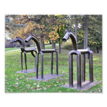 Tres caballos de hierro impresion fotografica