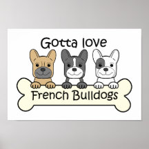 Tres dogos franceses poster