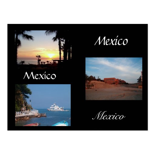 tres escenas de México Tarjeta Postal