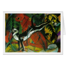 Tres gatos - Franz Marc Felicitación