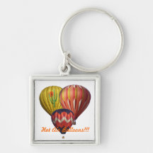 Tres globos del aire caliente llavero