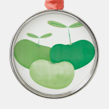 Tres guisantes de una vaina ornaments para arbol de navidad