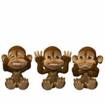 tres monos sabios esculturas fotograficas