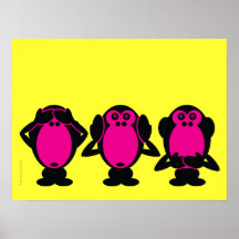 Tres monos sabios impresiones