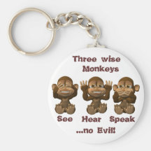tres monos sabios llaveros