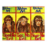 Tres monos sabios posters