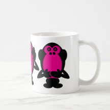 Tres monos sabios taza de café