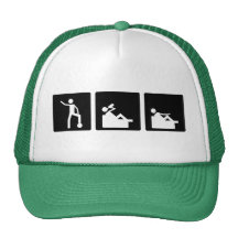 Tres pequeñas imágenes - hombres 7 gorras de camionero