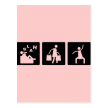 Tres pequeñas imágenes - mujeres 2 tarjetas postales