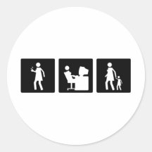Tres pequeñas imágenes - mujeres 5 pegatinas  