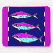 tres pescados alfombrillas de ratón