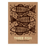Tres pescados - caja de cartón Tex Tarjeta De Visita