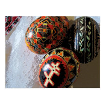 Tres Pysanky Tarjeta Postal