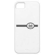 Tres rayas cráneo y bandera pirata iPhone 5 Case-Mate carcasa