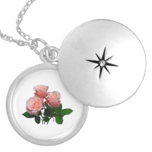 Tres rosas rosas claros grimpola personalizada
