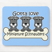 Tres Schnauzers miniatura Alfombrilla De Ratón