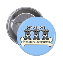 Tres Schnauzers miniatura Pins