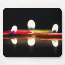 Tres velas alfombrillas de ratón